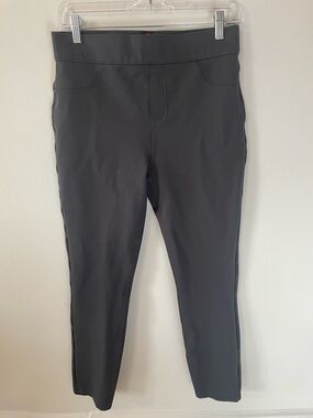 SPANX Perfect Pant Ankle Ponte Pull On Slimming Work Pants Dark Gray Size Large